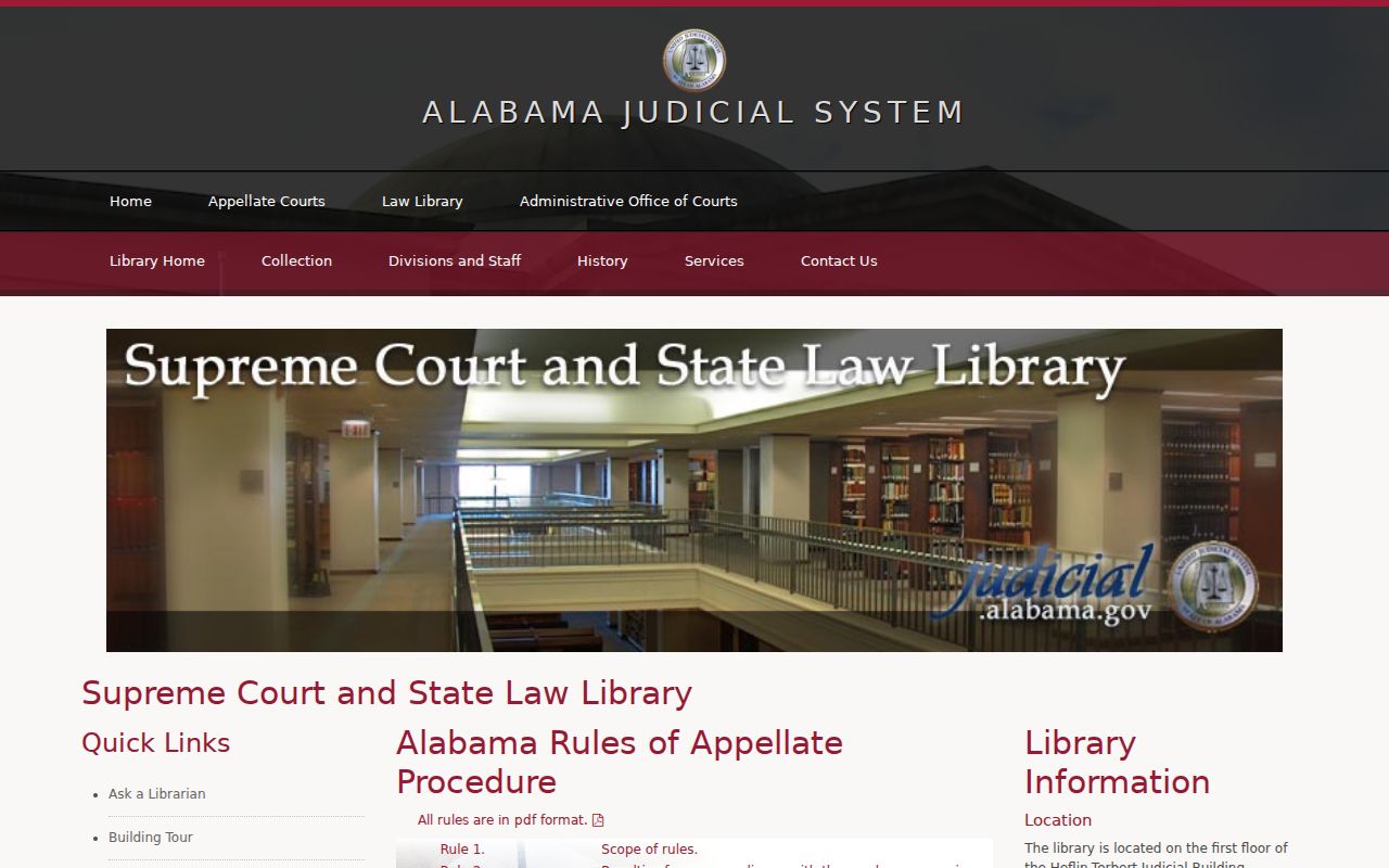 Bullock County court calendar research from Alabama appellate procedure rules