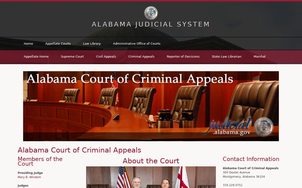 Court of Criminal Appeals for Bullock County criminal docket appeals