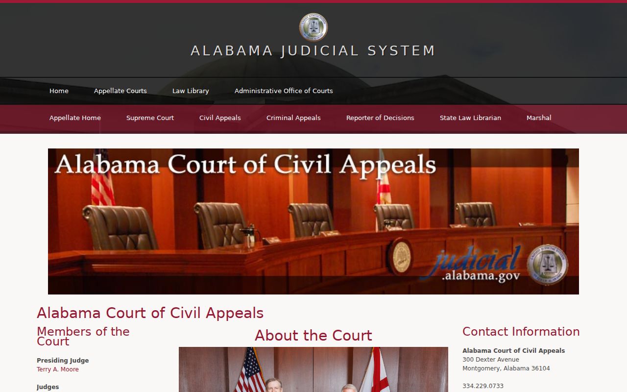Bullock County case lookup route to Alabama Court of Civil Appeals